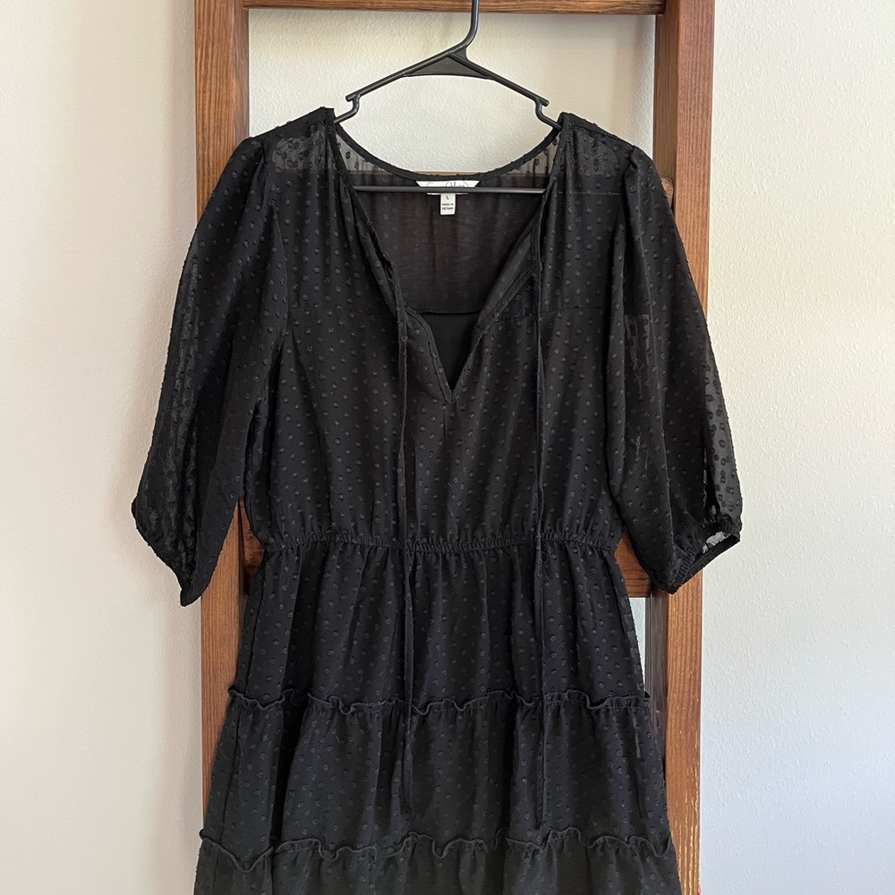 Cute Black Polka Dot Dress